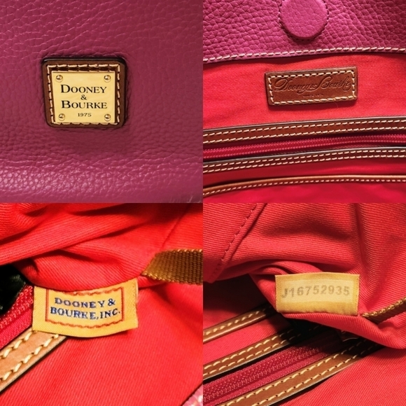 Dooney & Bourke Thea Feed | NWT Pebble Leather Large Bucket Bag Pink - Picture 10 of 12